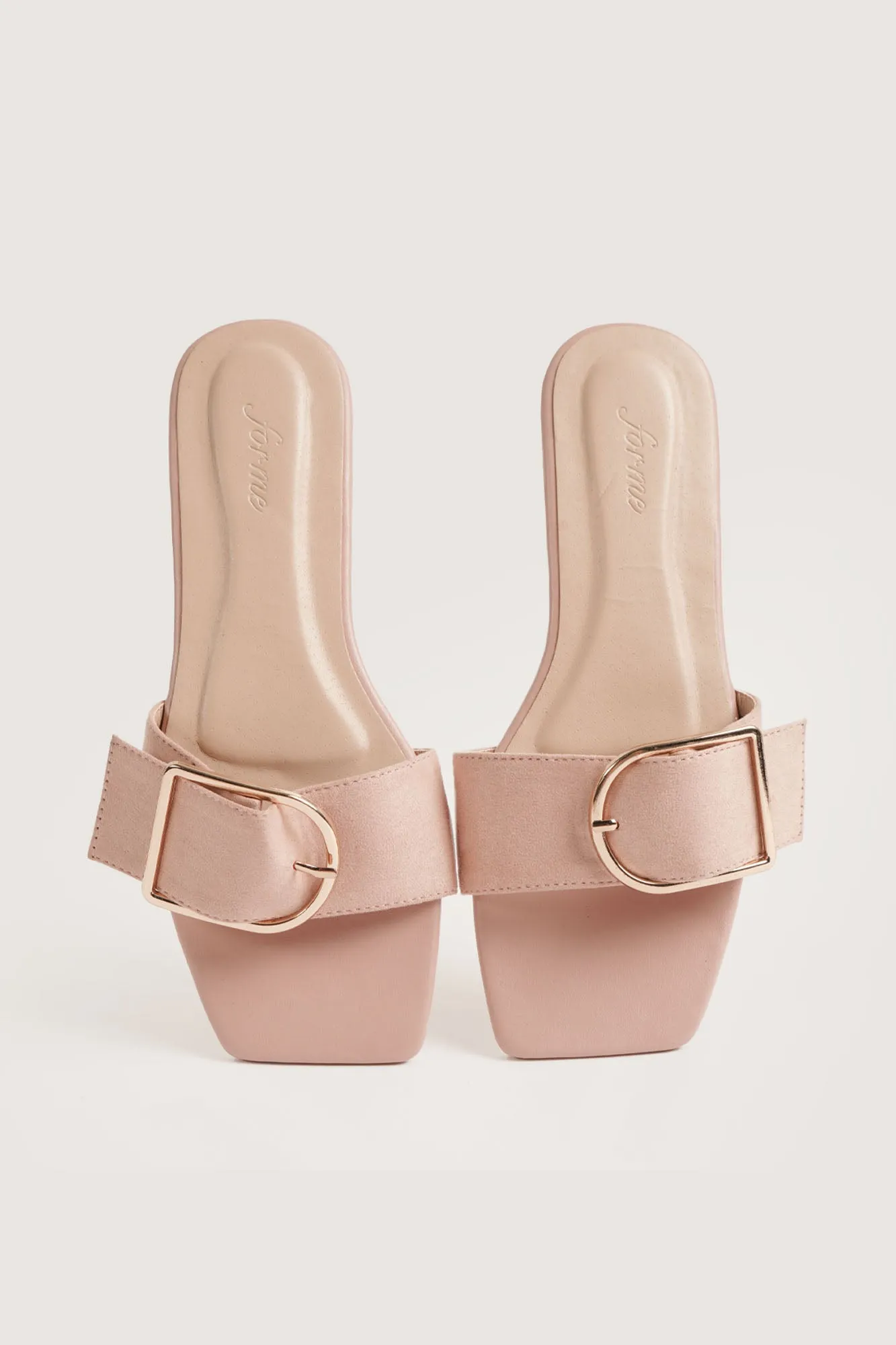 Buckled Strap Square Toe Sandals