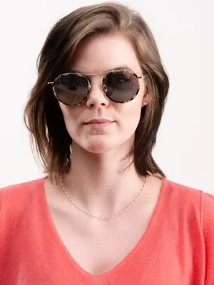 buena vista sunglasses - white tortoise/rose gold