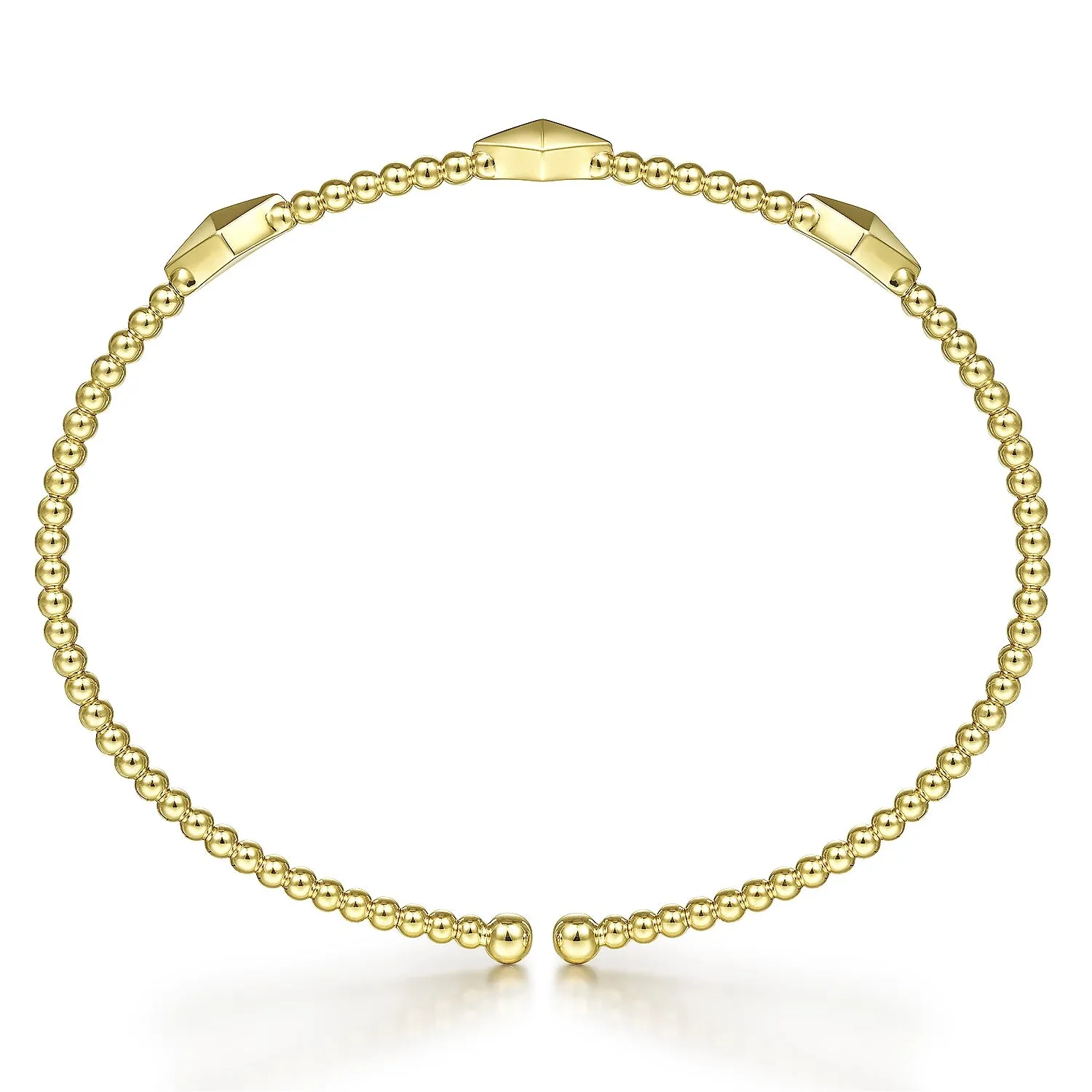 Bujukan Bead Cuff Bracelet with Pyramid Stations
