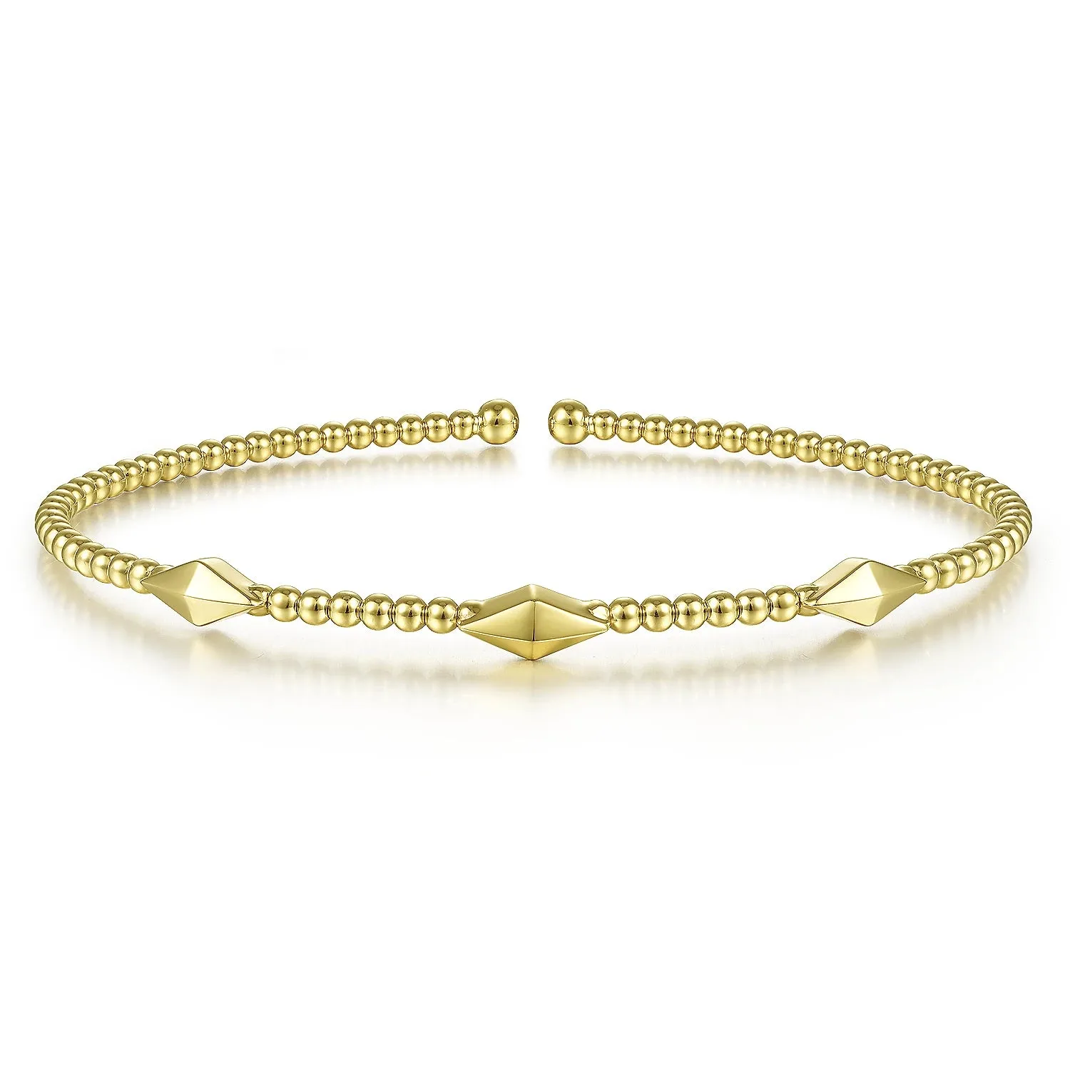Bujukan Bead Cuff Bracelet with Pyramid Stations