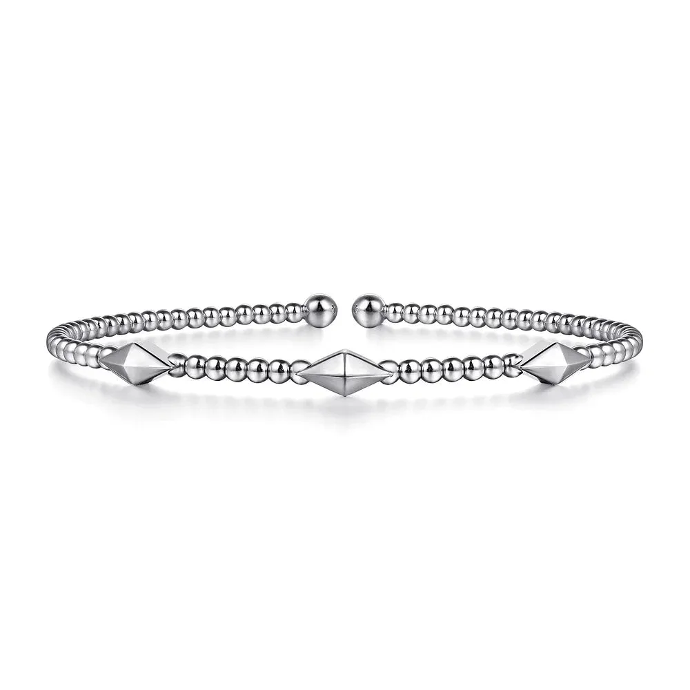 Bujukan Bead Cuff Bracelet with Pyramid Stations