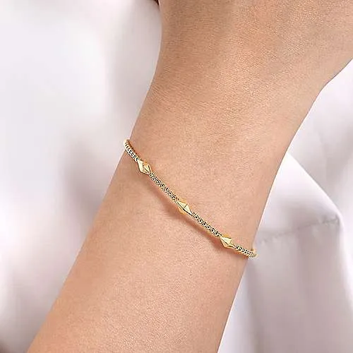 Bujukan Bead Cuff Bracelet with Pyramid Stations