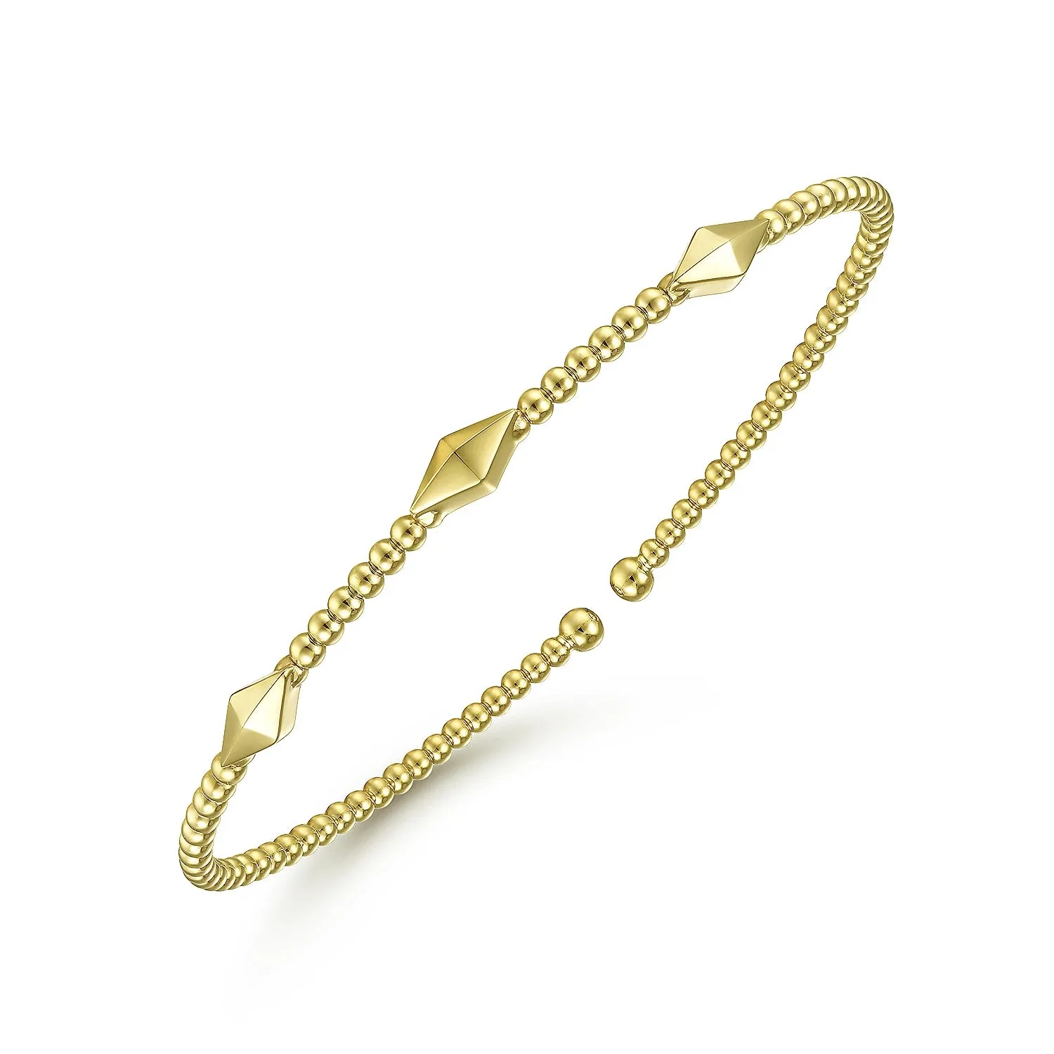 Bujukan Bead Cuff Bracelet with Pyramid Stations