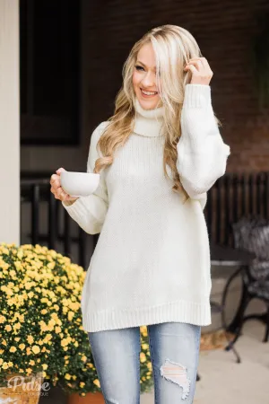 Bunch of Love Turtleneck Knitted Sweater- Ivory