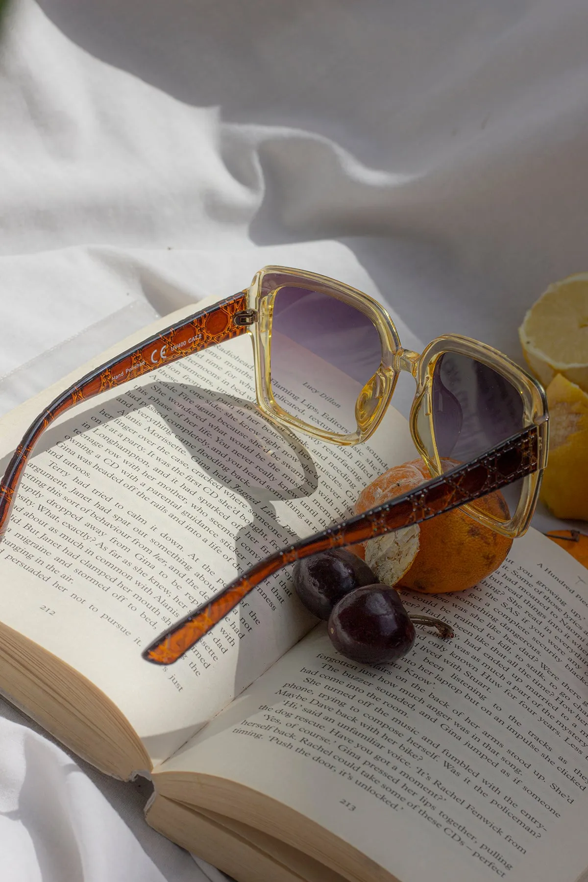 Butterfly Square Designer Monogram Sunglasses