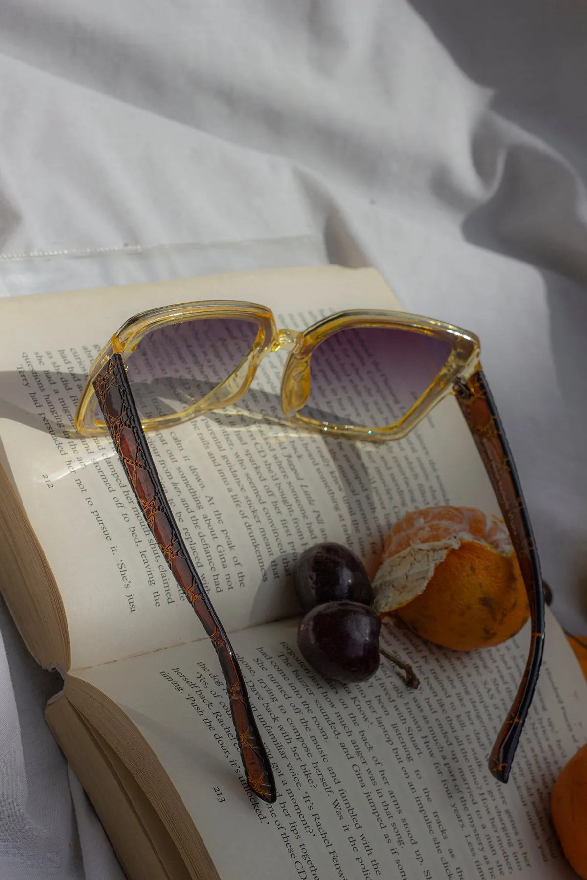 Butterfly Square Designer Monogram Sunglasses