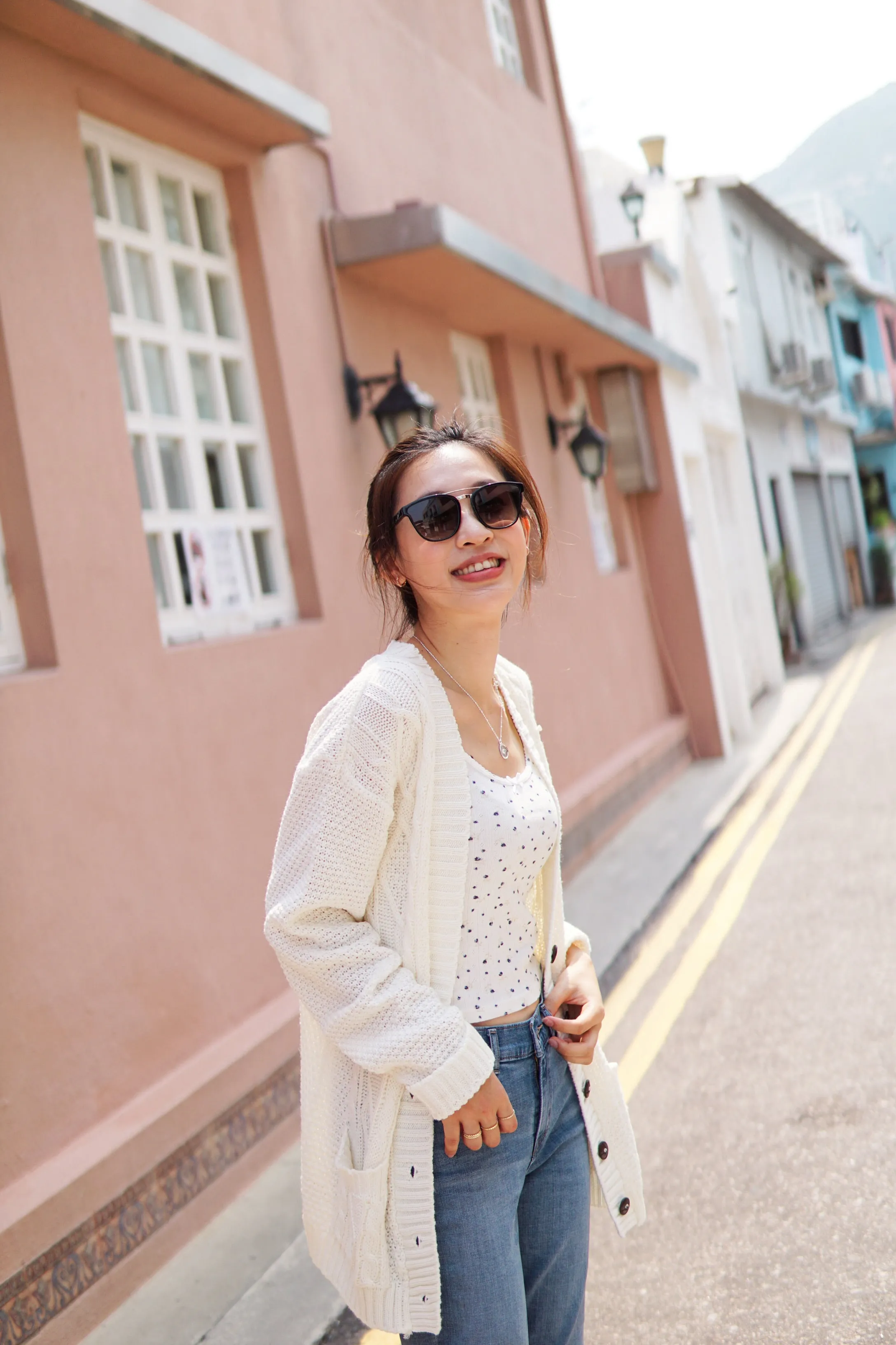 Cable Knit Button Pocket Cardigan