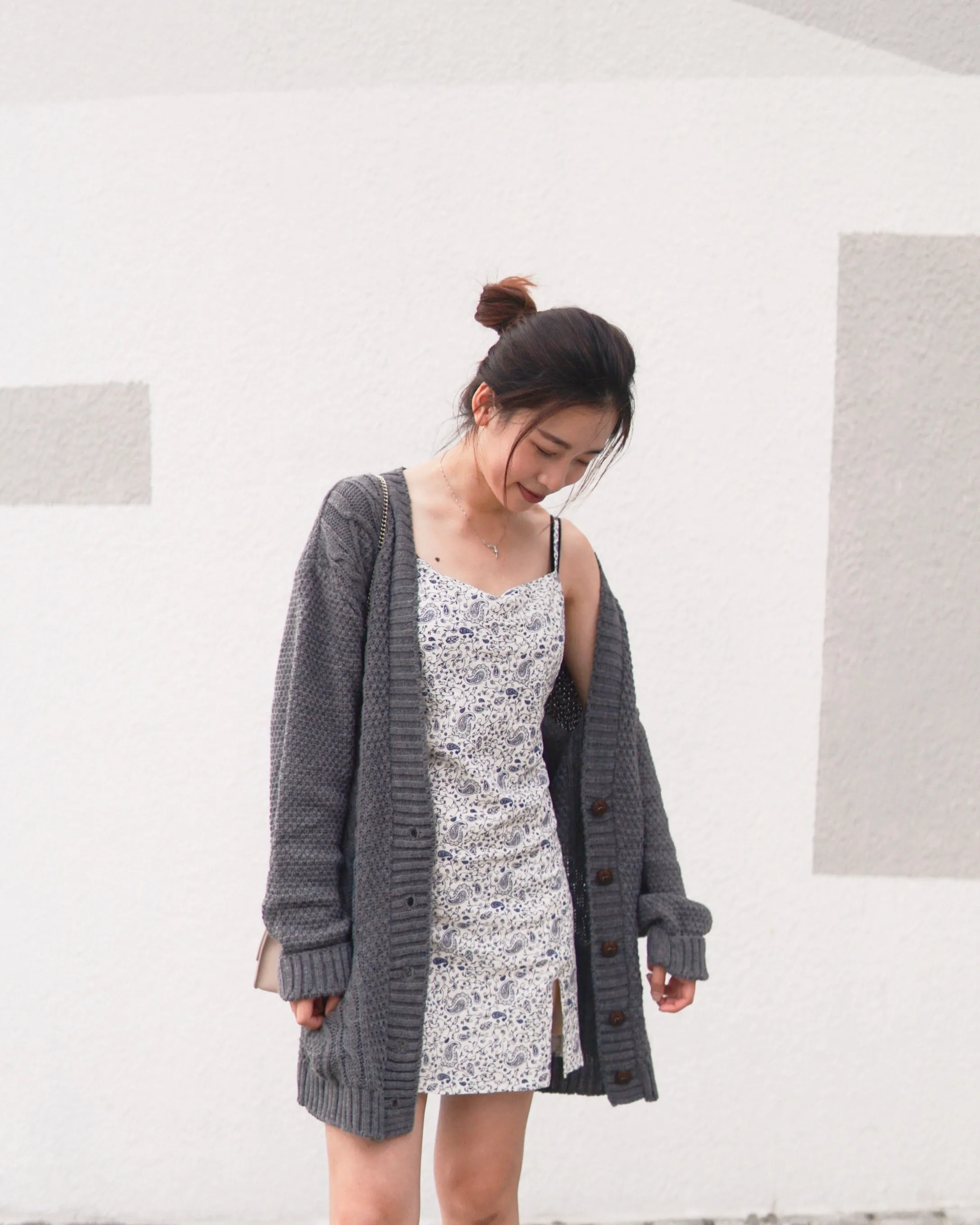Cable Knit Button Pocket Cardigan