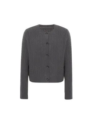 Cable Knit Cashmere Cardigan