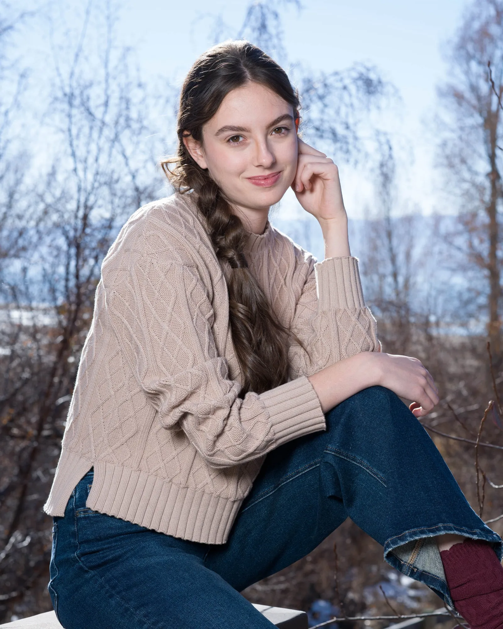Cable Knit Crew