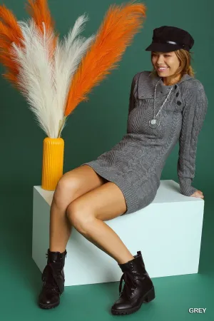 Cable Knit Sweater Dress