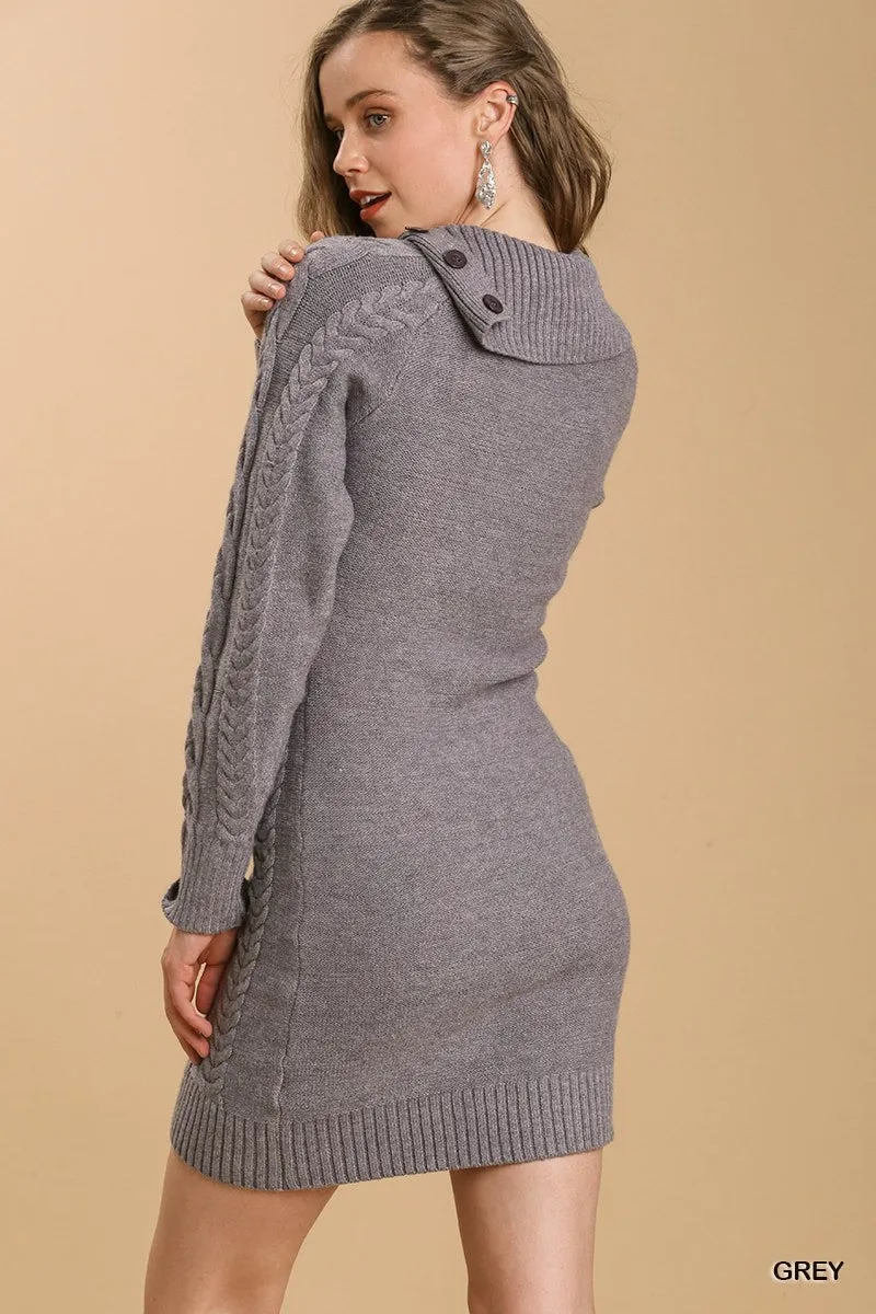 Cable Knit Sweater Dress