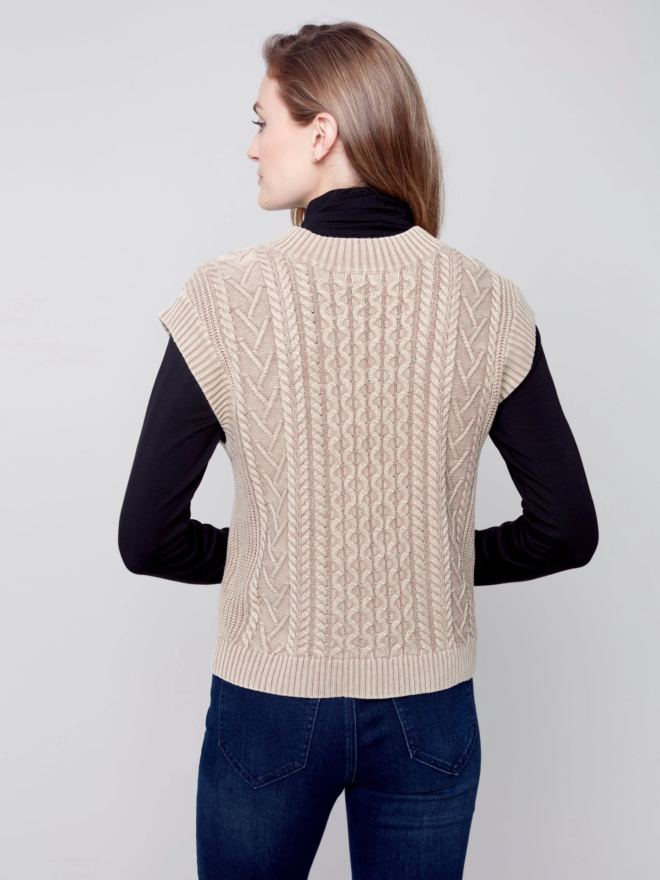 Cable Knit Sweater Vest