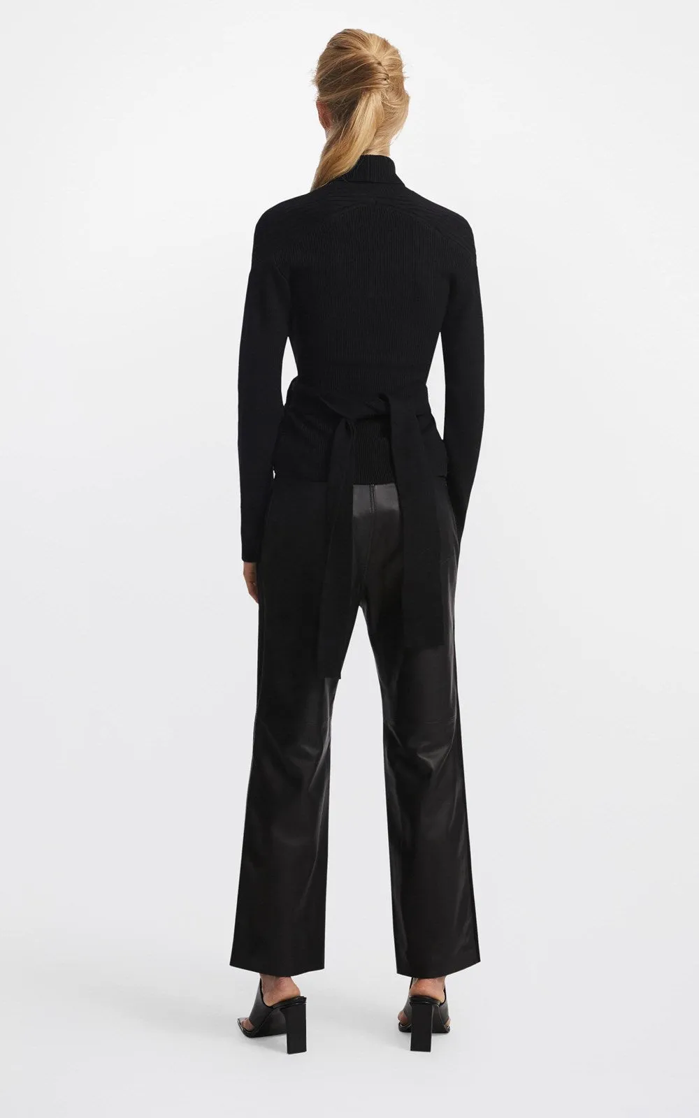 Cable Tie Sweater Black
