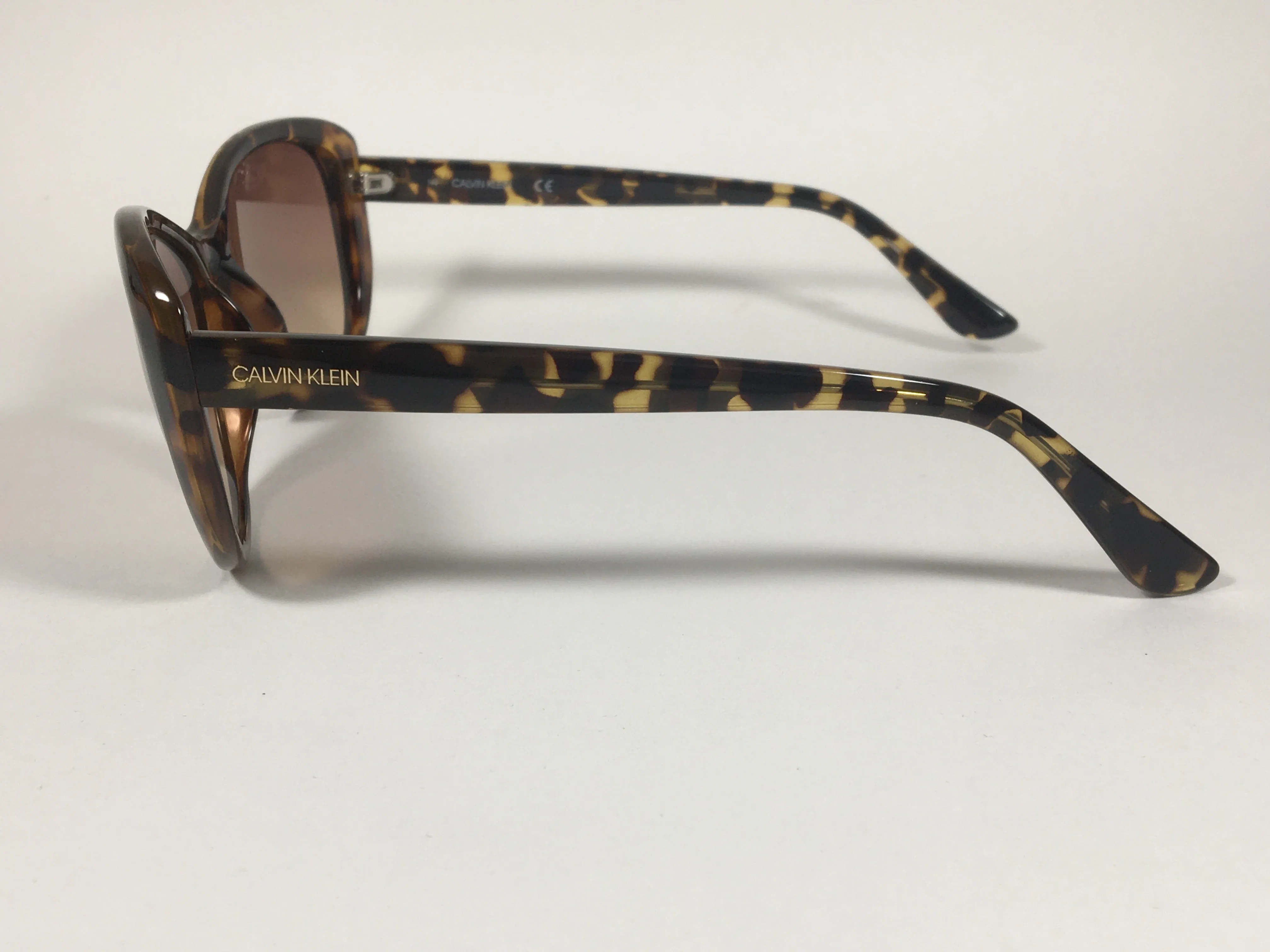 Calvin Klein Cat Eye Sunglasses CK19560S 235 Brown Tortoise Frame Brown Gradient Lens