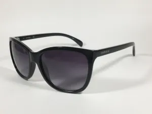 Calvin Klein Cat Eye Sunglasses CK19565S 001 Black Gloss Smoke Gradient Lens