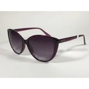 Calvin Klein CK19543S 500  Cat Eye Sunglasses Purple Frame Smoke Gradient Lens
