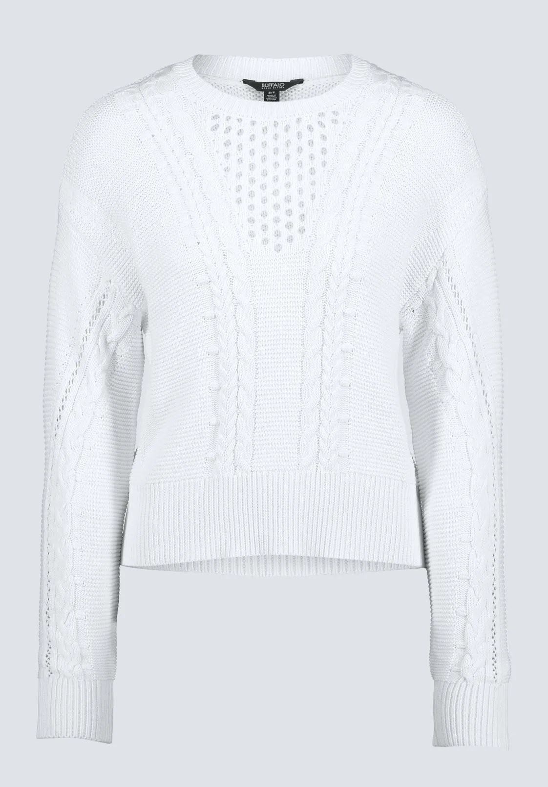 Camellia Women's Cable Knit Sweater, Wood Ash - SW0072F