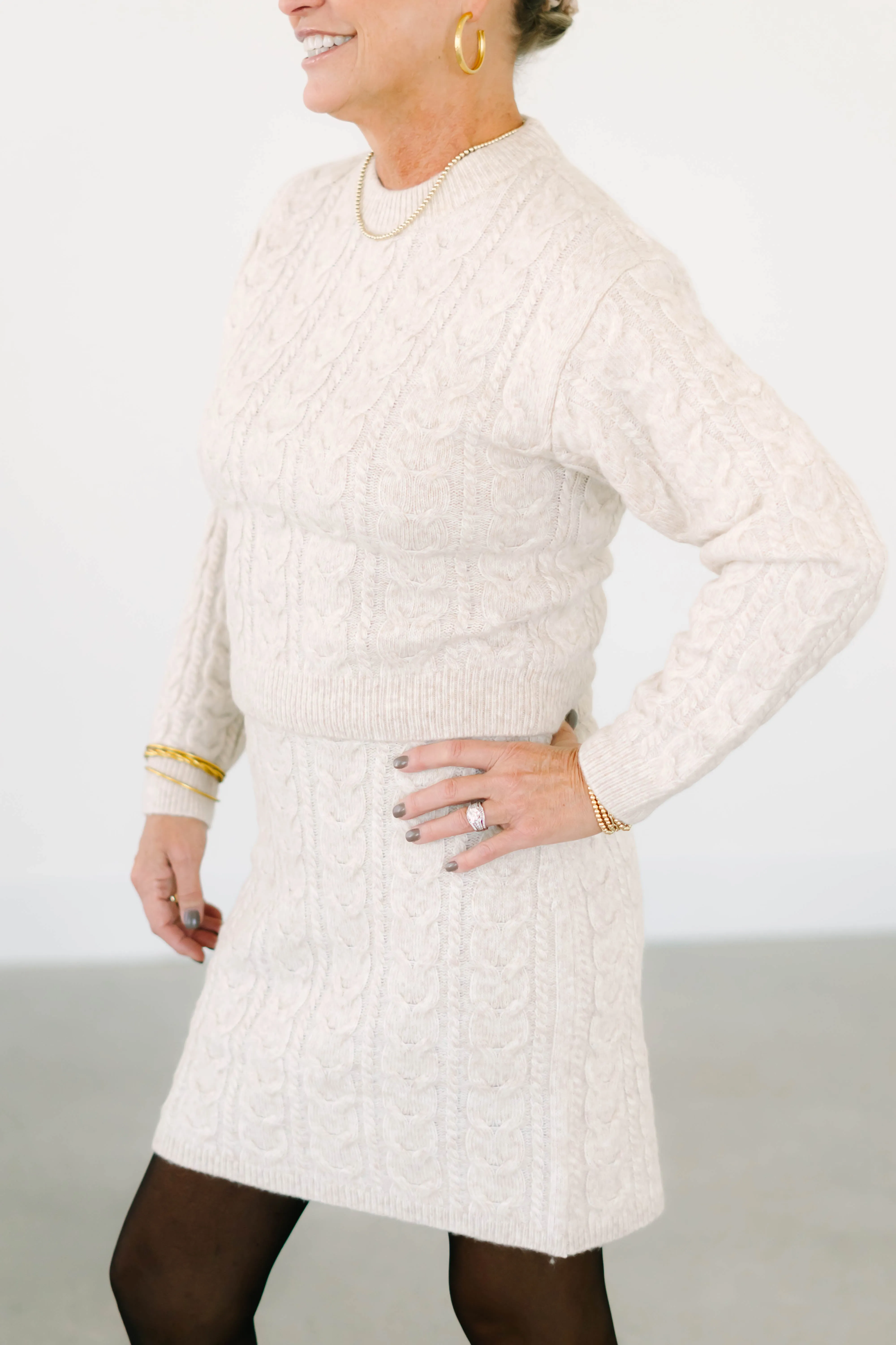 Carli Cable Knit Skirt