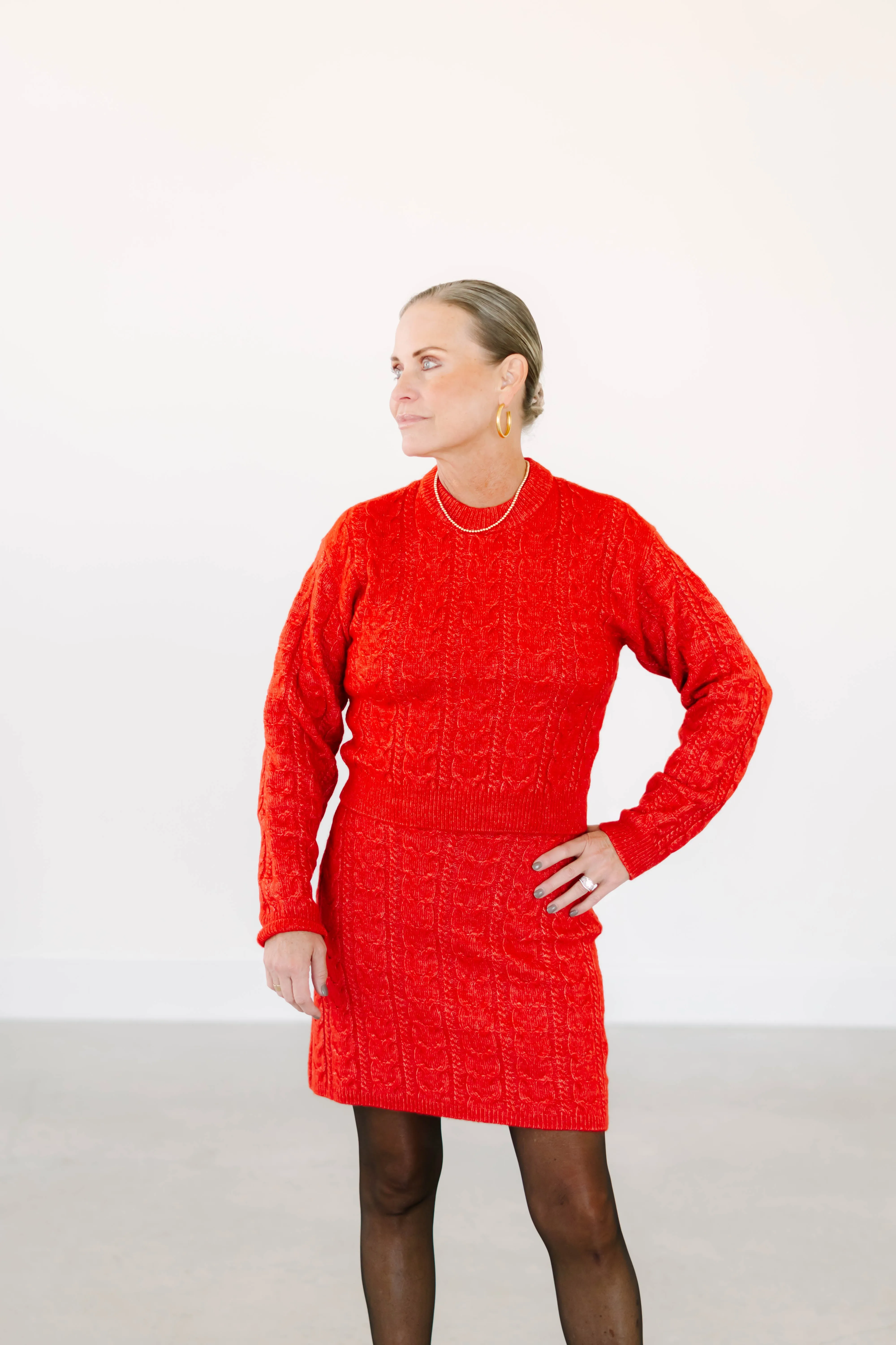 Carli Cable Knit Skirt