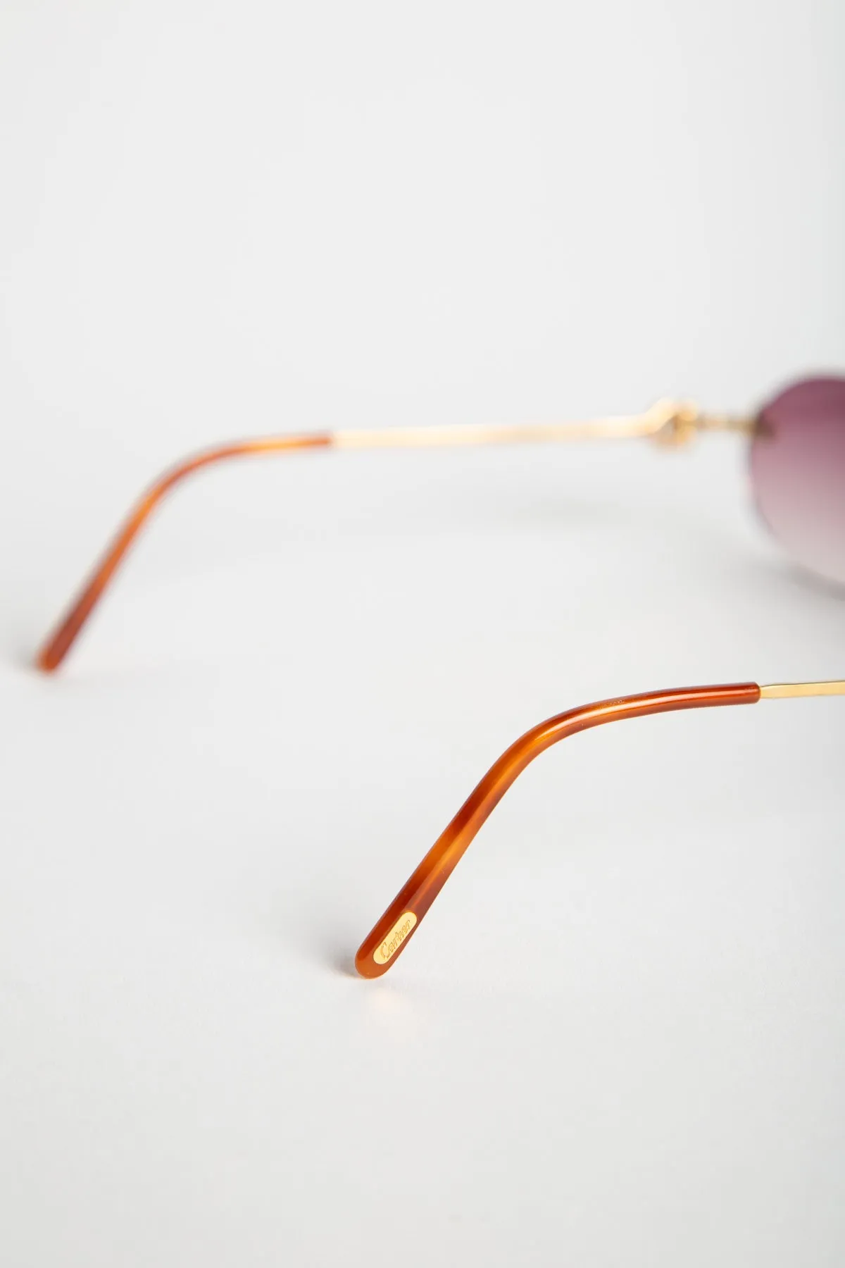 CARTIER | YELLOW GOLD RIMLESS GRADIENT SUNGLASSES