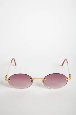 CARTIER | YELLOW GOLD RIMLESS GRADIENT SUNGLASSES