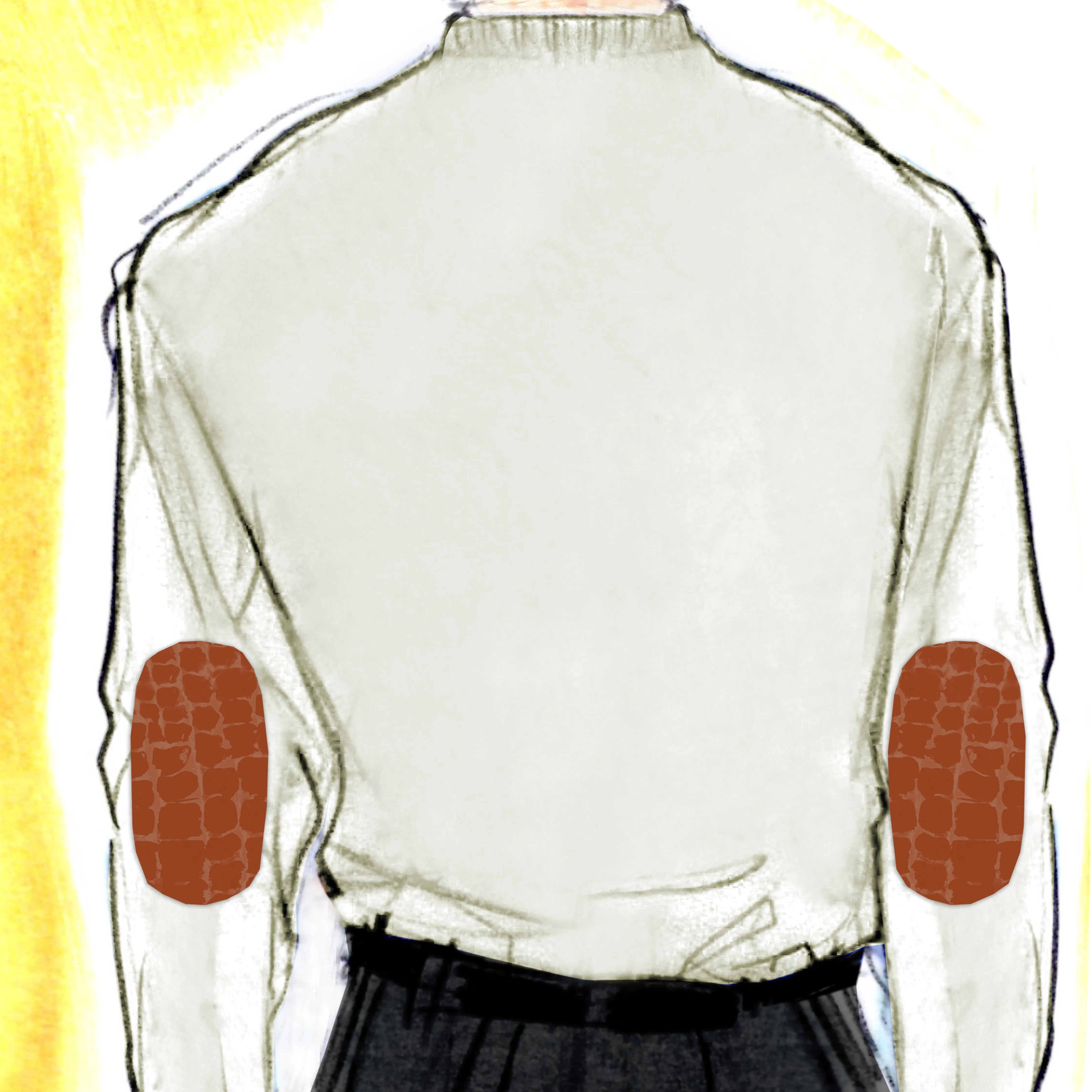 Cashmere and Silk Off-White Sweater with Alligator Detail
