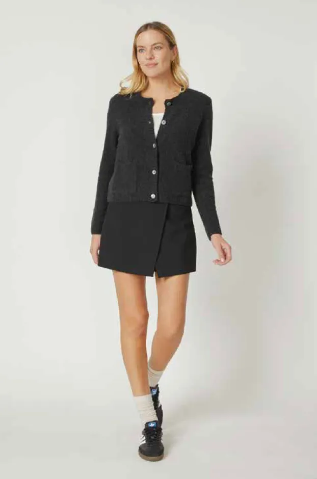 Cashmere Boucle Sweater Jacket