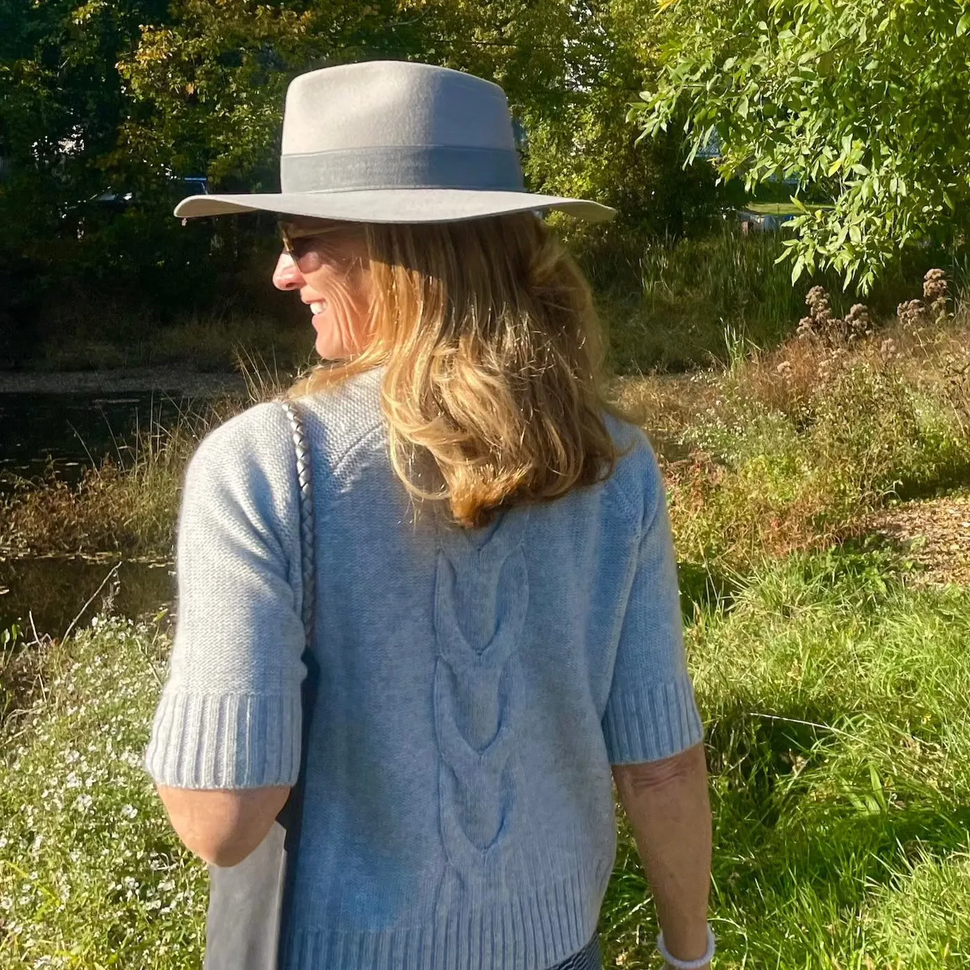 Cashmere Cable Sweater - Half Sleeve