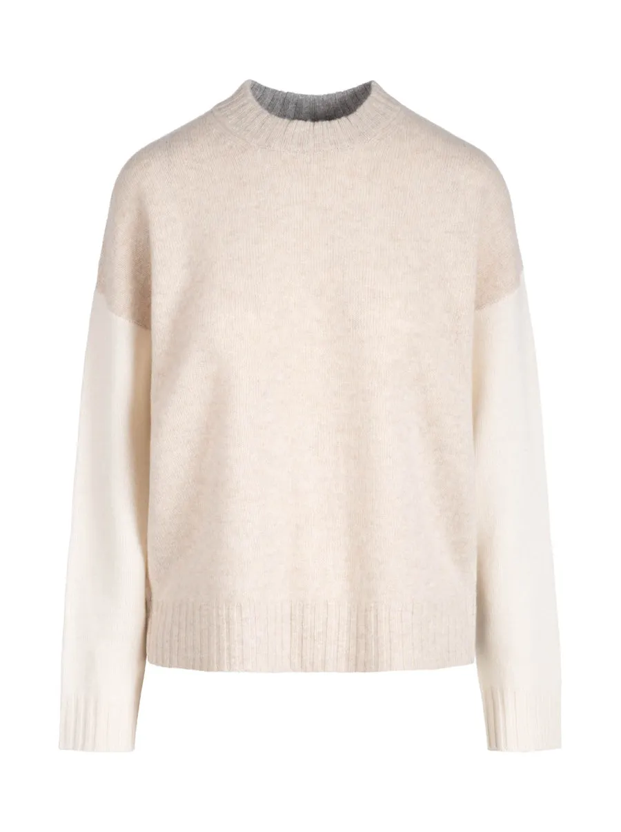 Cashmere Color Block Crew