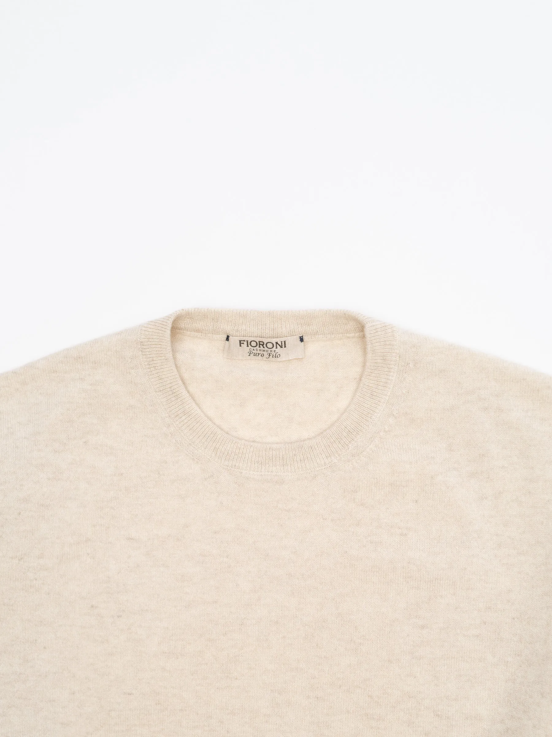 Cashmere Crew Neck Sweater - Natural