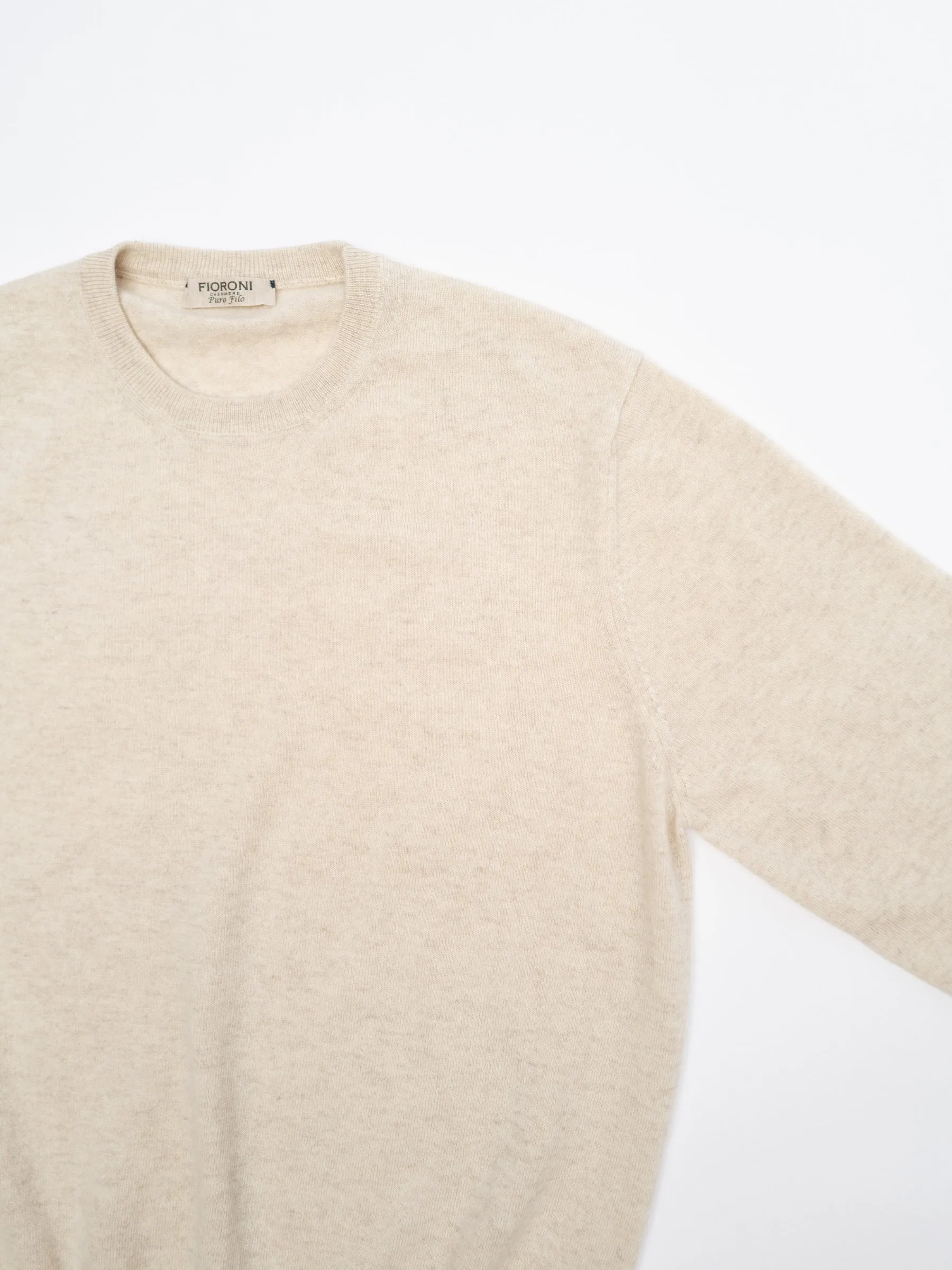 Cashmere Crew Neck Sweater - Natural