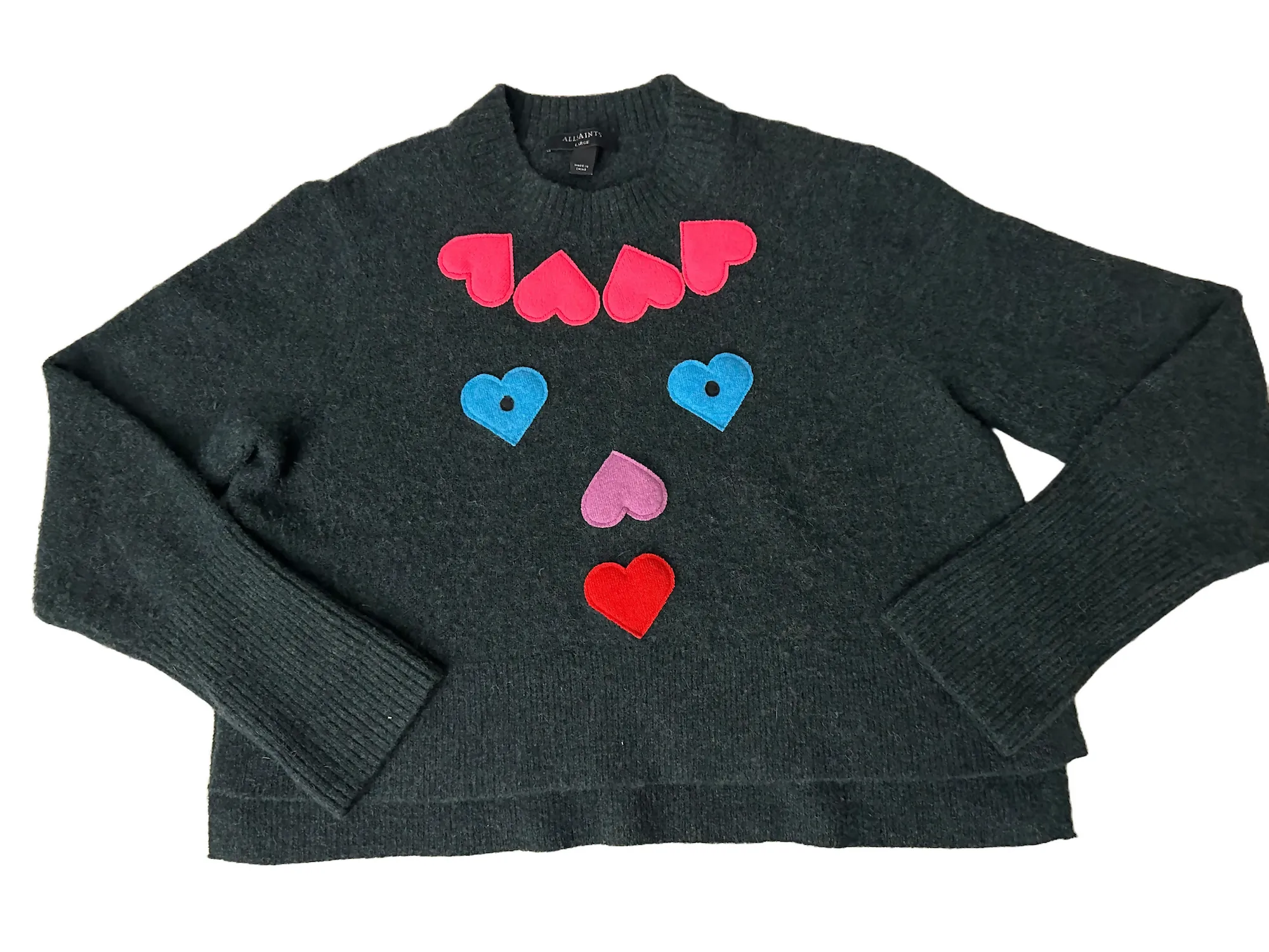 Cashmere Heart Face Sweater