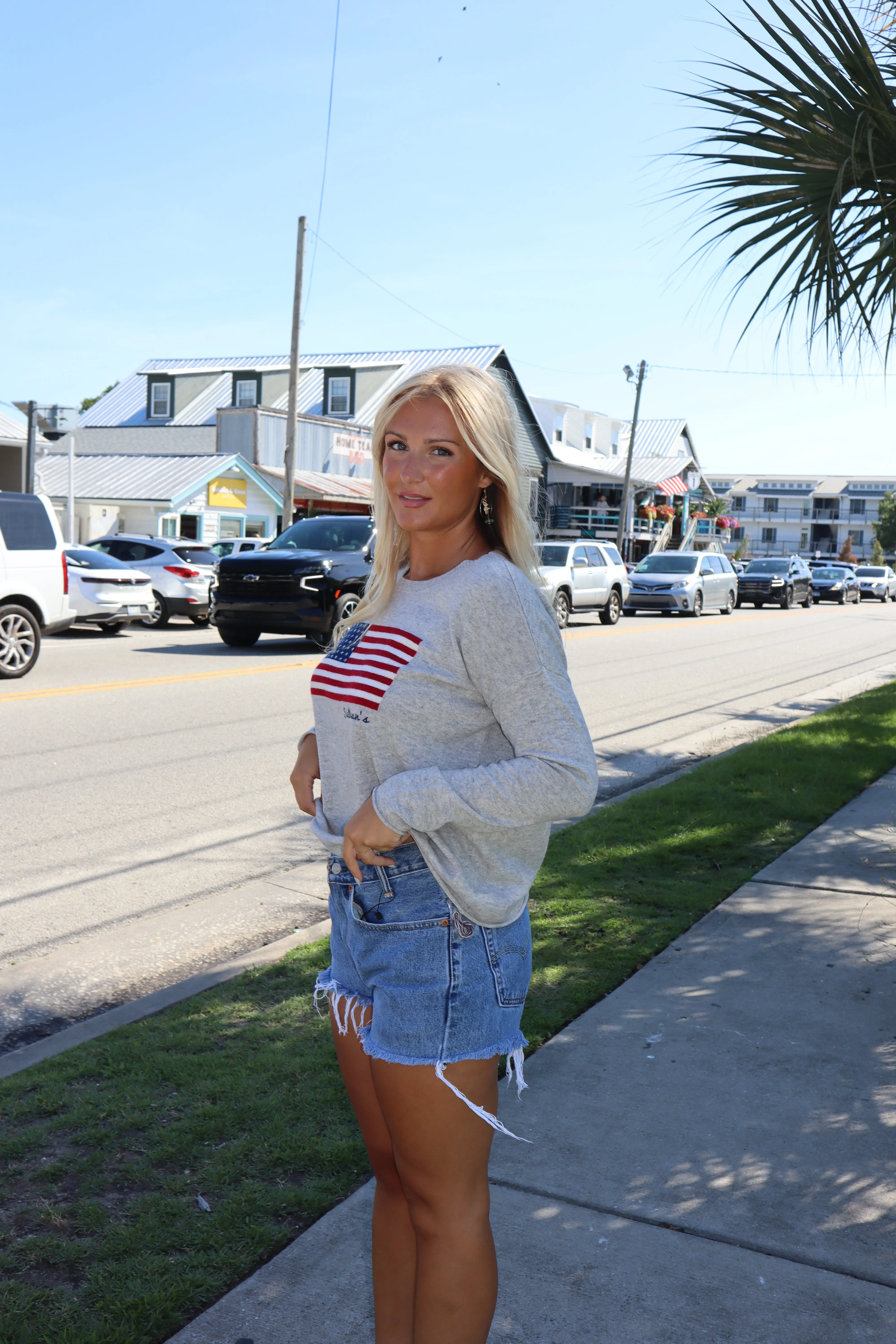 Cashmere Novelty Sullivan's Sweater- Flag