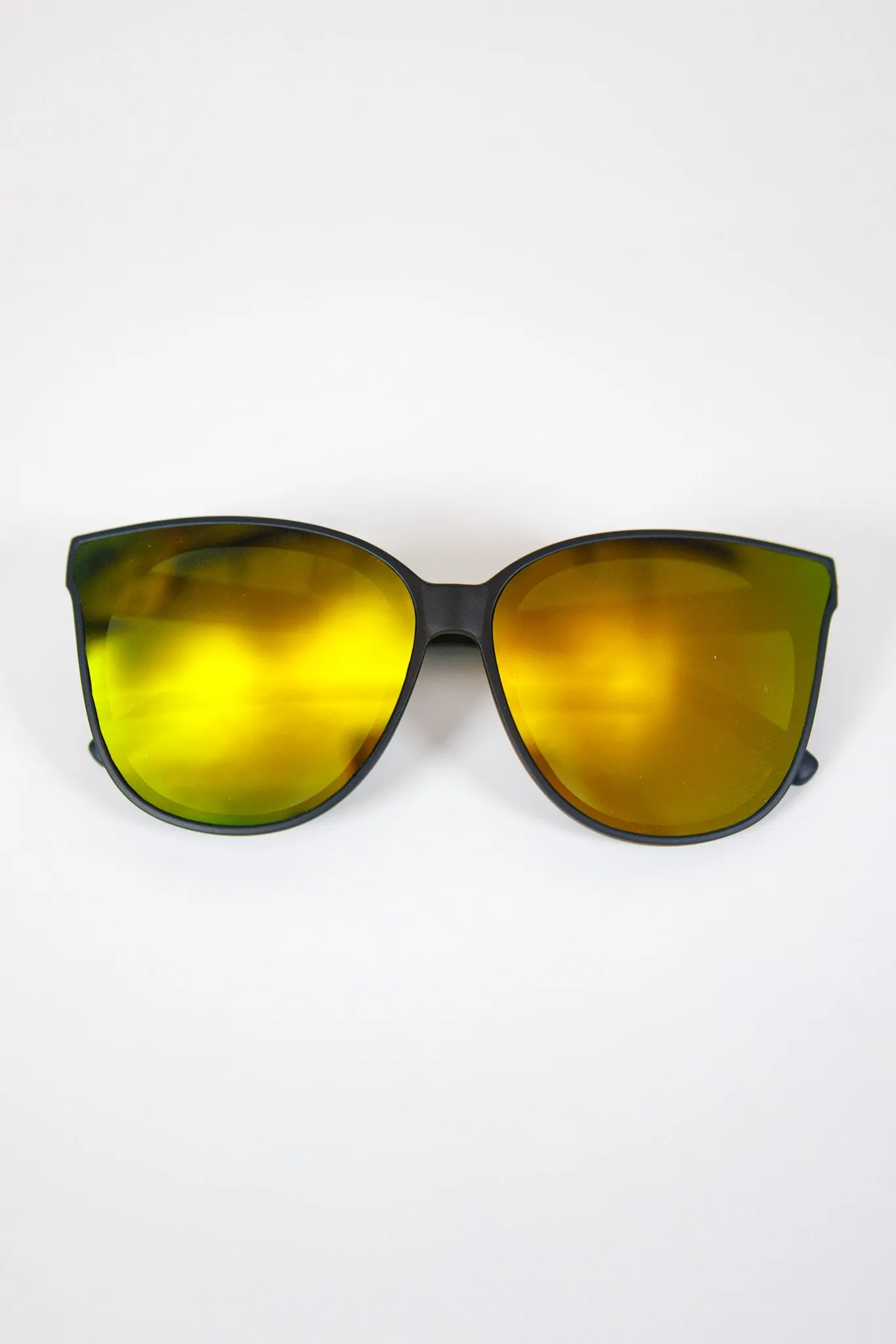 Cat Eye Mirrored Sunglasses, VARIOUS