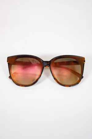 Cat Eye Mirrored Sunglasses, VARIOUS