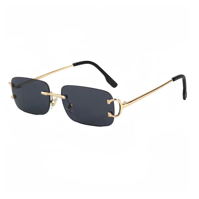 CATERSIDE Rectangular Rimless Sunglasses for Men