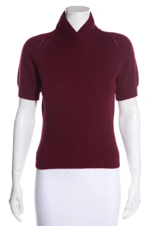 Chado Ralph Rucci Burgundy Cashmere Sweater SZ 42