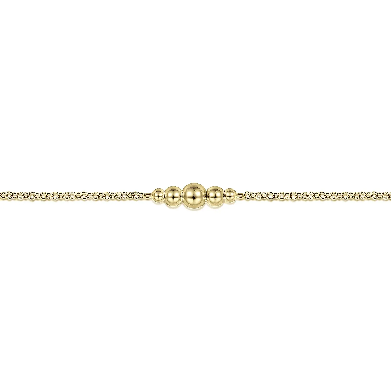 Chain Bracelet with Graduating Bead Stations
