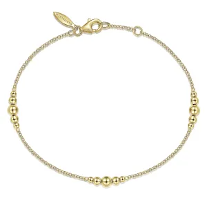 Chain Bracelet with Graduating Bead Stations
