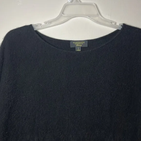 Charter Club 100shmere  Black Long Dolman sleeve Pullover sweater Size S