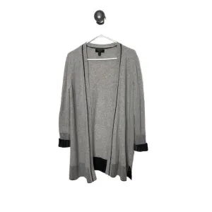 Charter Club Luxury Size M 100% Cashmere Gray Black Cardigan Sweater #3