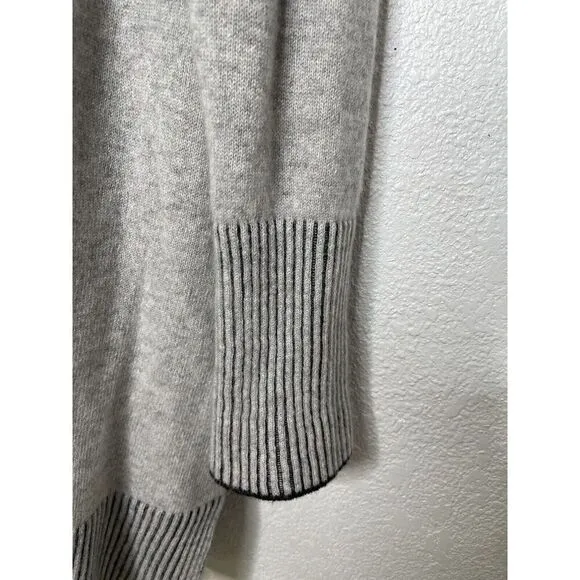 Charter Club Luxury Size M 100% Cashmere Gray Black Cardigan Sweater #3