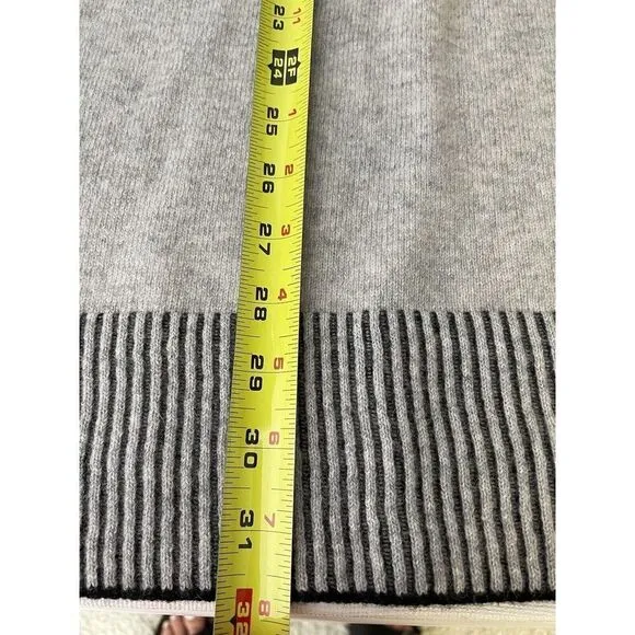 Charter Club Luxury Size M 100% Cashmere Gray Black Cardigan Sweater #3