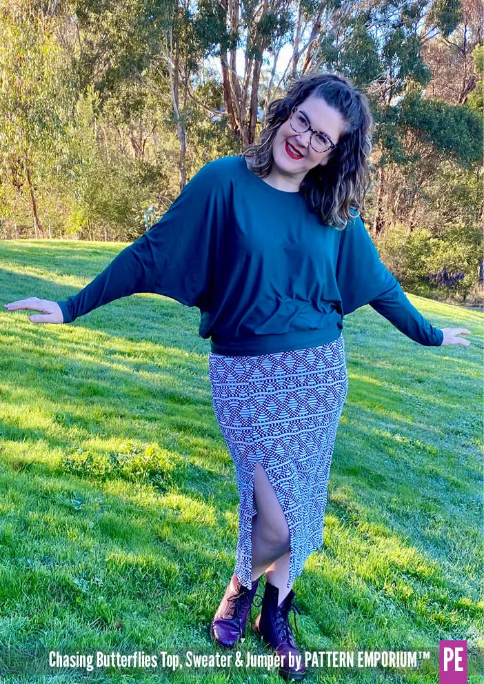 Chasing Butterflies | Batwing Top & Sweater Sewing Pattern