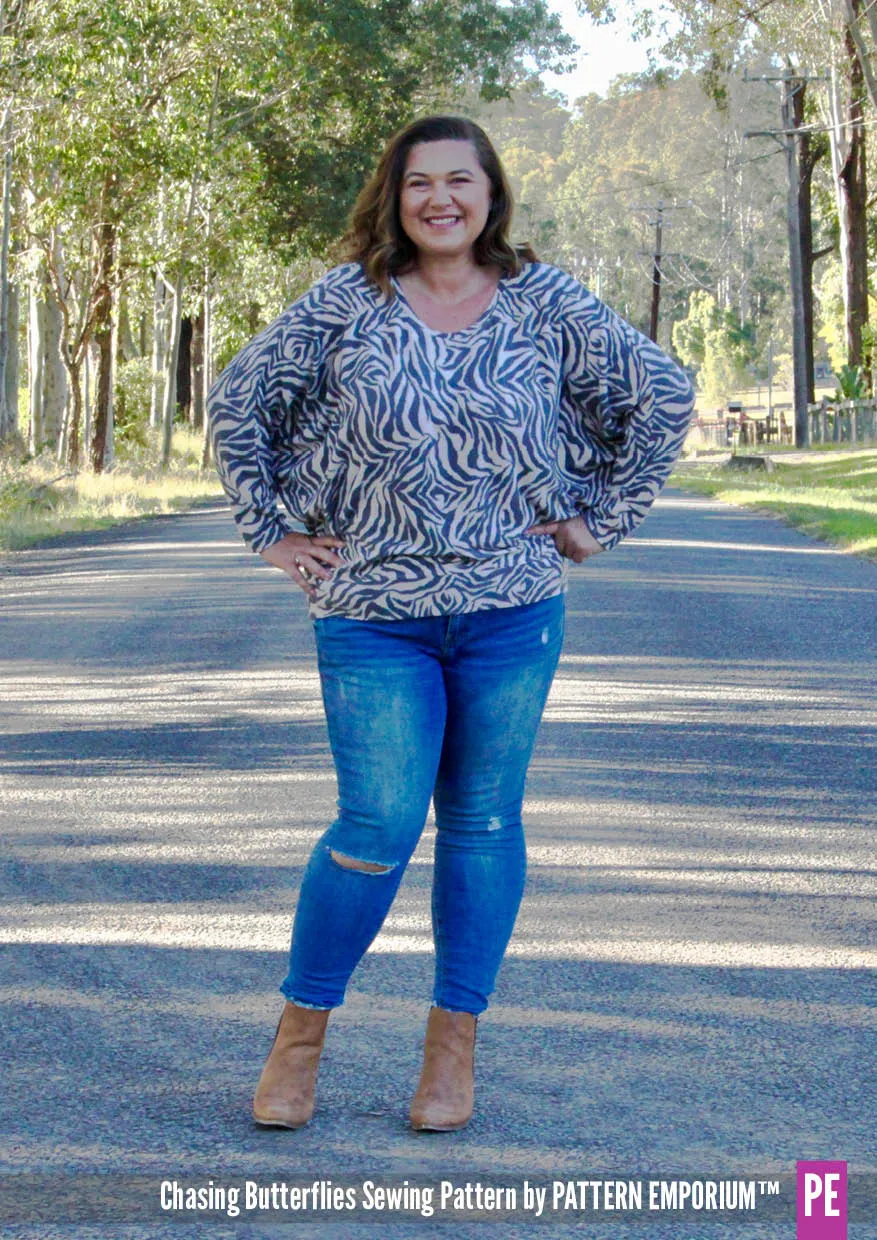 Chasing Butterflies | Batwing Top & Sweater Sewing Pattern