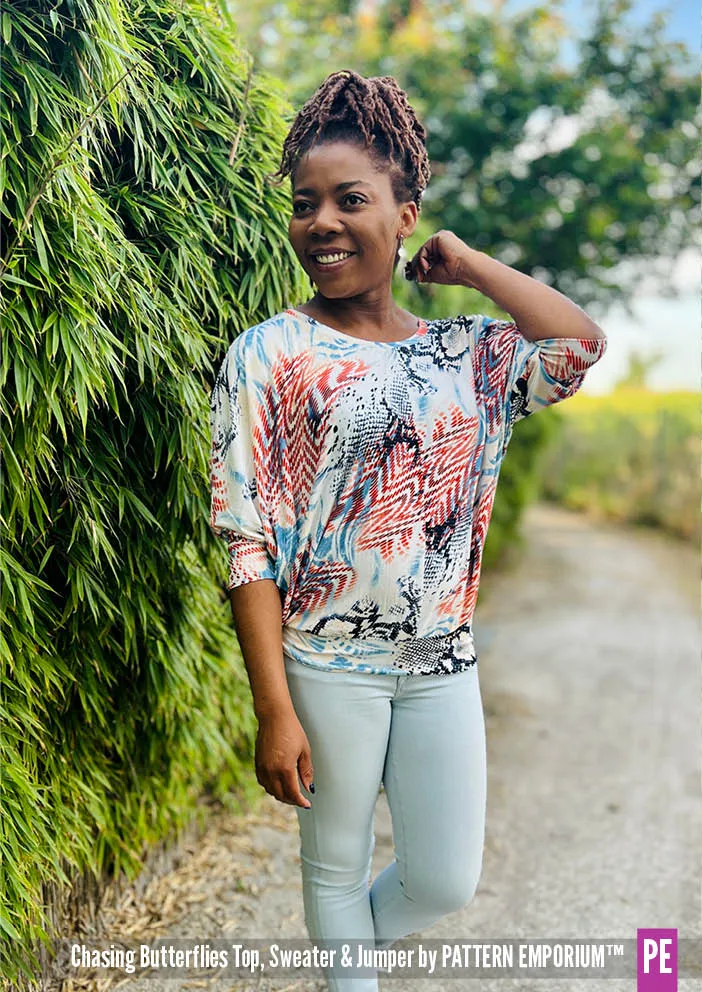 Chasing Butterflies | Batwing Top & Sweater Sewing Pattern