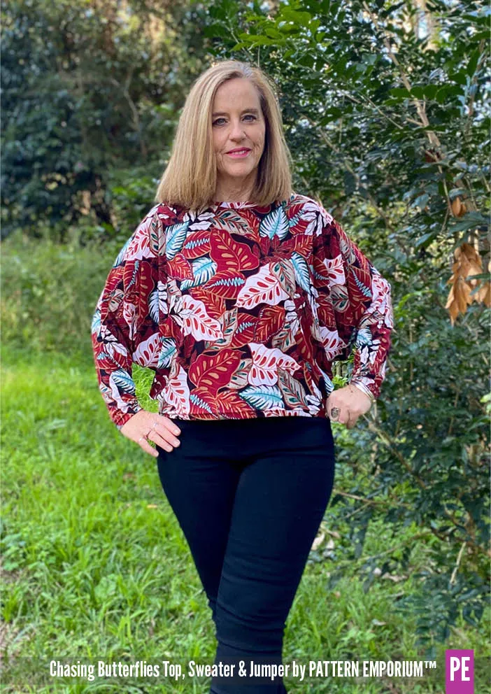 Chasing Butterflies | Batwing Top & Sweater Sewing Pattern