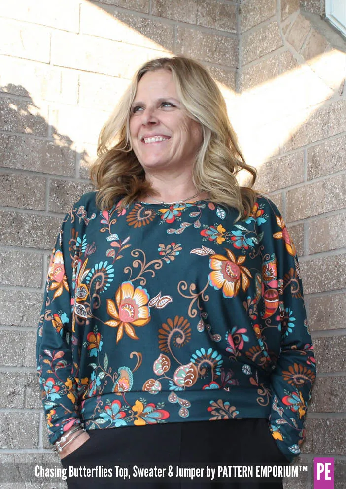 Chasing Butterflies | Batwing Top & Sweater Sewing Pattern