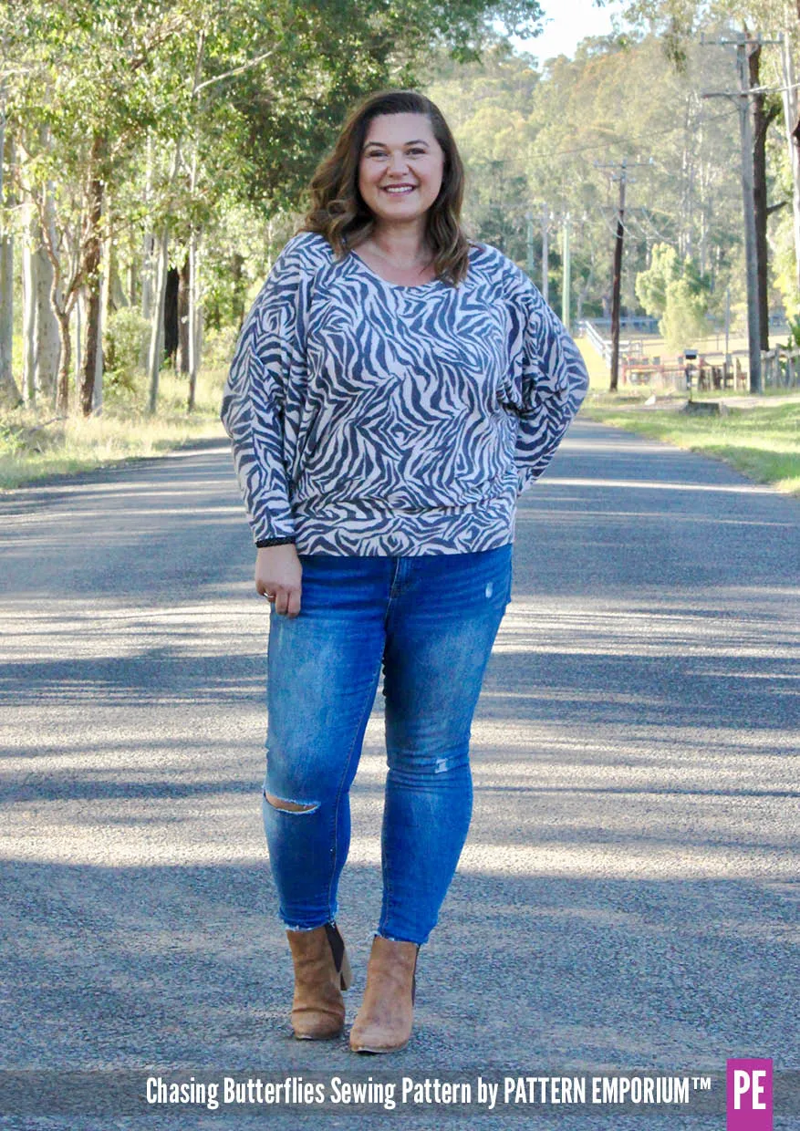 Chasing Butterflies | Batwing Top & Sweater Sewing Pattern